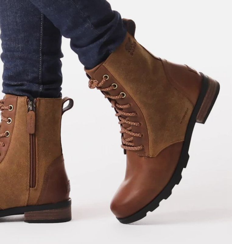 Sorel Dam Gummistövlar Brun - Emelie™ Short Lace Låga - IMO-603821